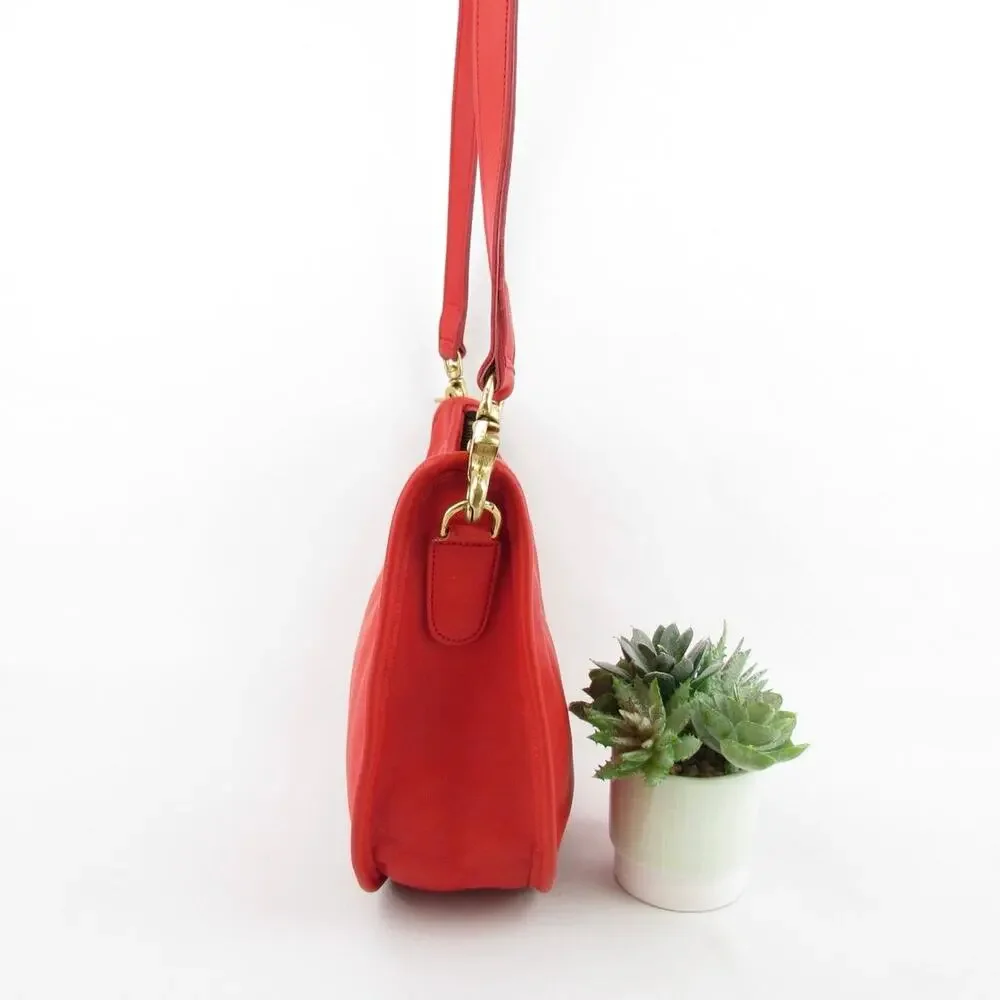 Coach Vintage Red Leather Swinger Bag